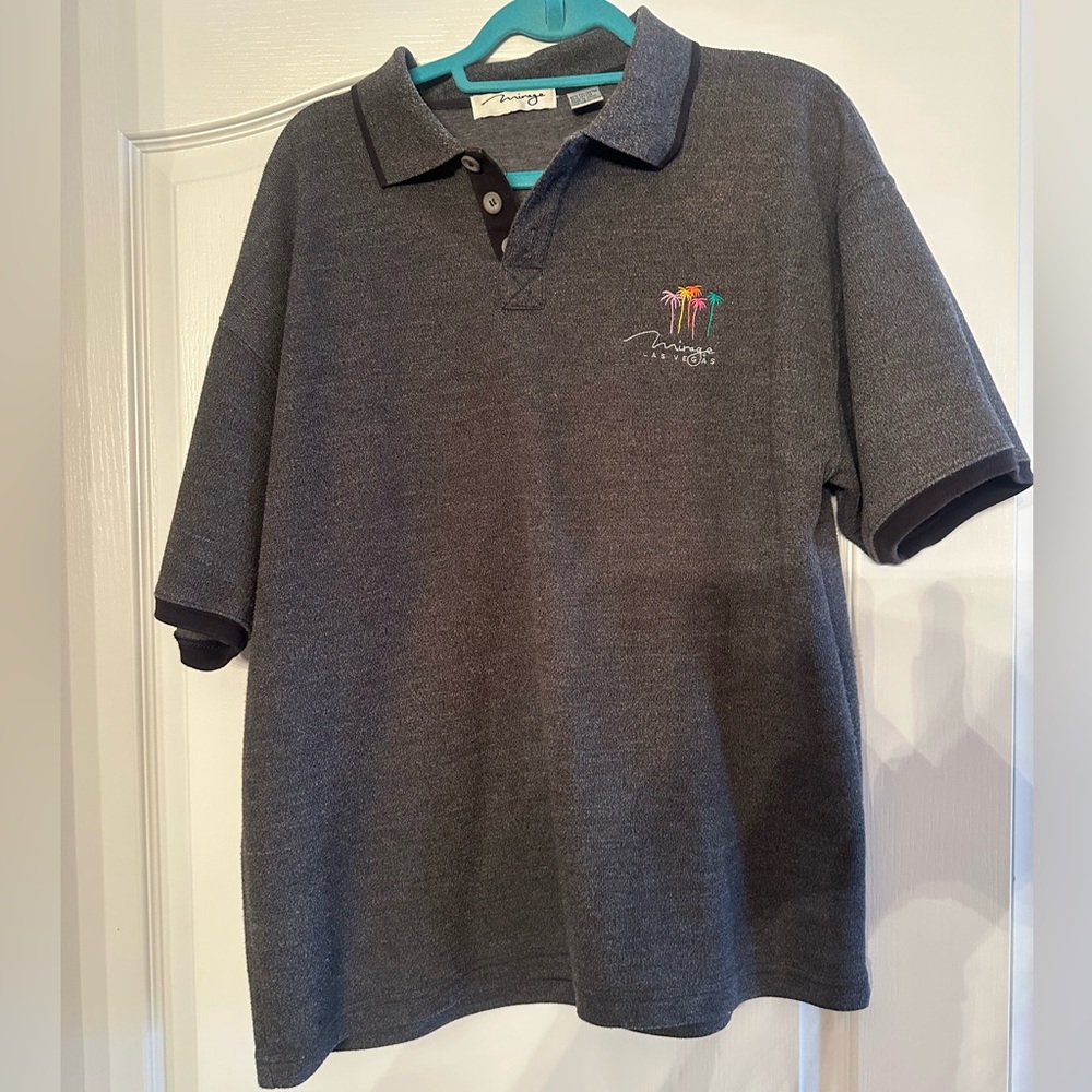 Mirage Las Vegas Gray Polo Shirt with Embroidered Logo